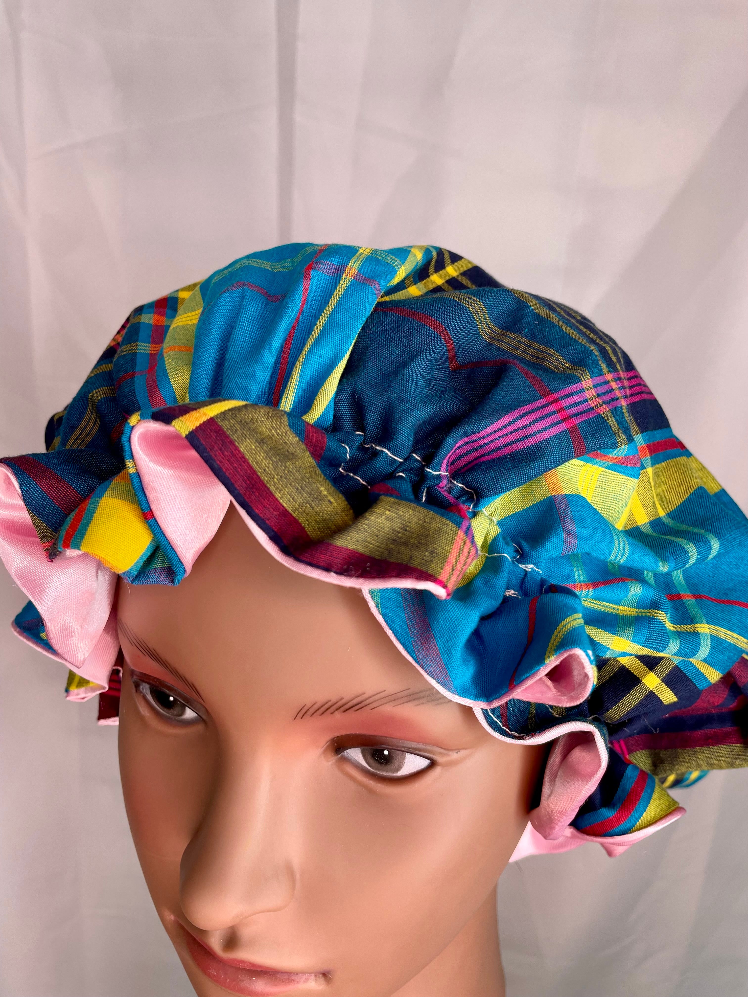 Bonnet en Satin Madras